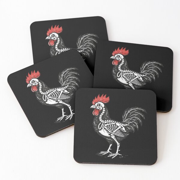 Item preview, Retro Skeleton Rooster designed and sold by Funny Vintage Stickers And T-Shirts.