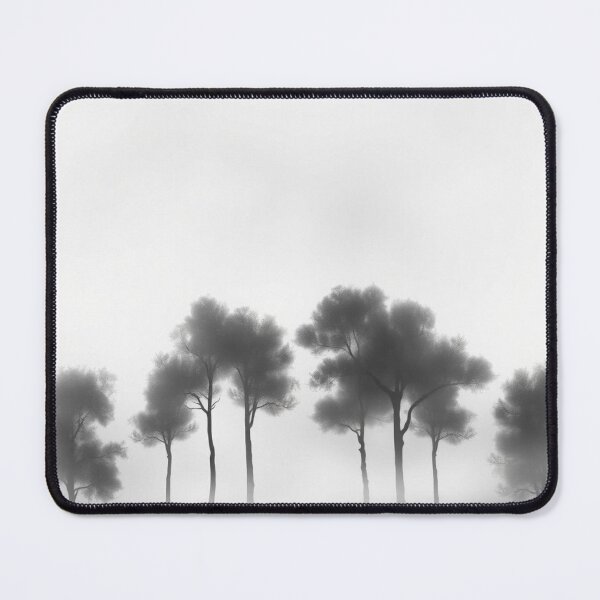 Item preview, Misty Foggy Forest Trees Silhouette | Atmospheric Black and White Landscape designed and sold by EllDAV777.