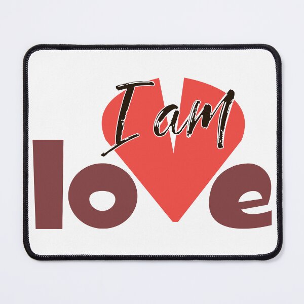 Item preview, I Am Love - Heart Typography Self Love Affirmation Design designed and sold by Ihor Ivanov.