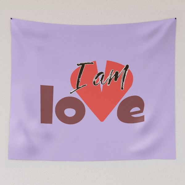 Item preview, I Am Love - Heart Typography Self Love Affirmation Design designed and sold by Ihor Ivanov.