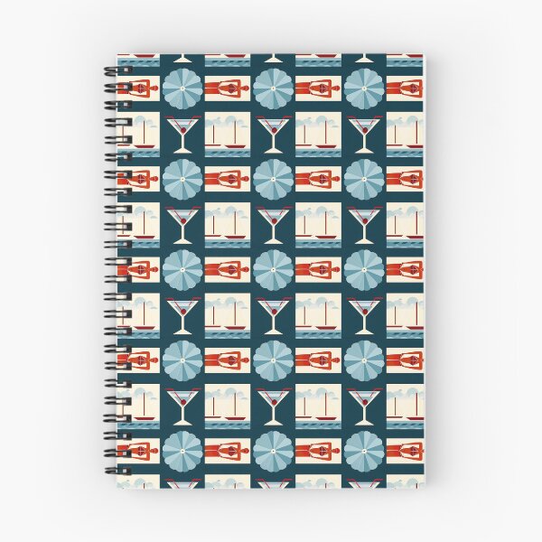 Item preview, Retro Summer Resort Grid - Geometric Mid Century Pattern designed and sold by UniqueDesign751.