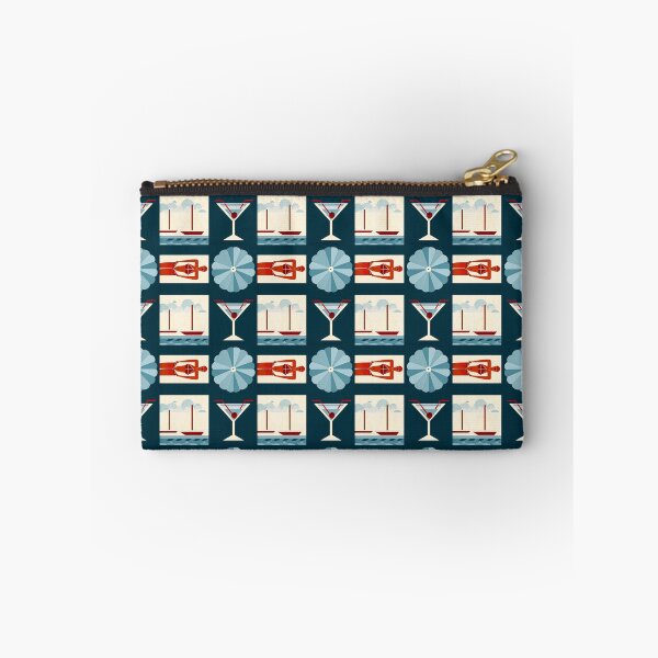 Item preview, Retro Summer Resort Grid - Geometric Mid Century Pattern designed and sold by UniqueDesign751.