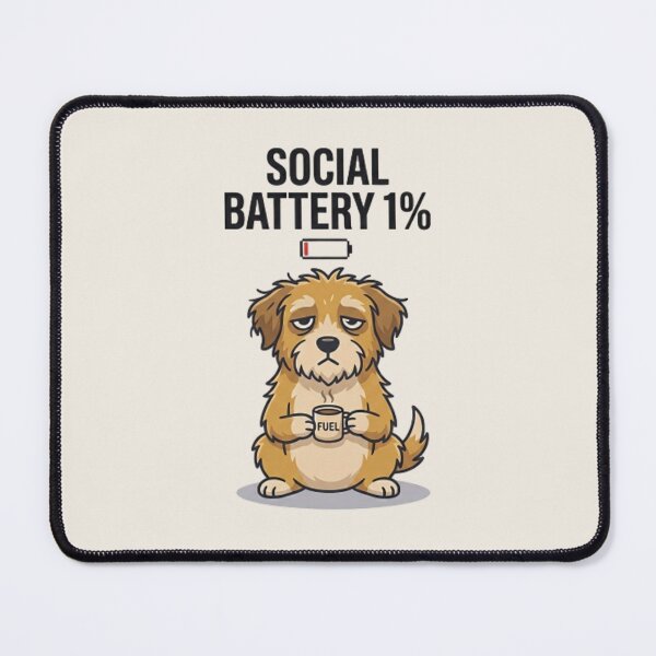 Item preview, Social Battery 1% Dog Shirt – Funny Introvert Coffee Puppy Meme T-shirt designed and sold by ZyxDes.