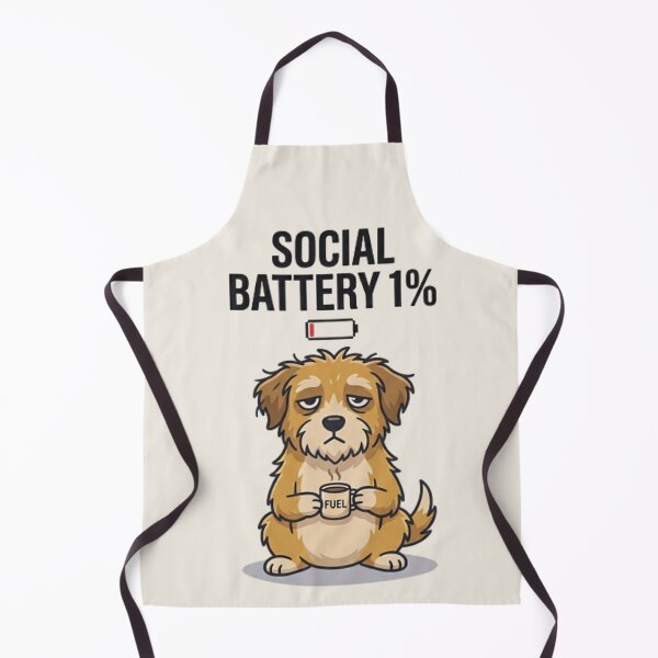 Item preview, Social Battery 1% Dog Shirt – Funny Introvert Coffee Puppy Meme T-shirt designed and sold by ZyxDes.