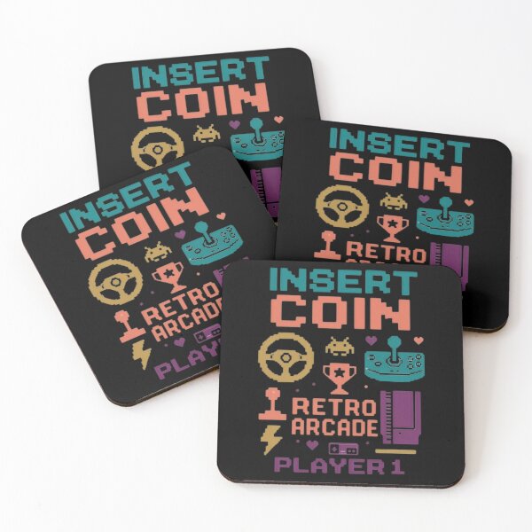 Item preview, Retro Arcade Insert Coin Player 1 Pixel Art Gaming designed and sold by Nova Blend.