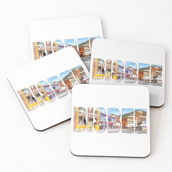 Item preview, BISBEE - Arizona Famous Strip of Motels and Shops with Red Mountains designed and sold by Adam Gormley.