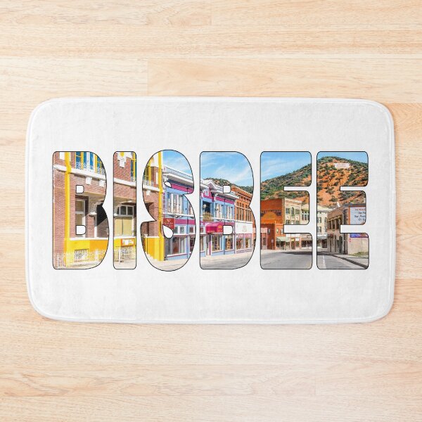 Item preview, BISBEE - Arizona Famous Strip of Motels and Shops with Red Mountains designed and sold by Adam Gormley.