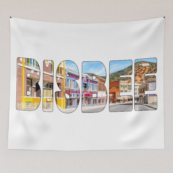 Item preview, BISBEE - Arizona Famous Strip of Motels and Shops with Red Mountains designed and sold by Adam Gormley.