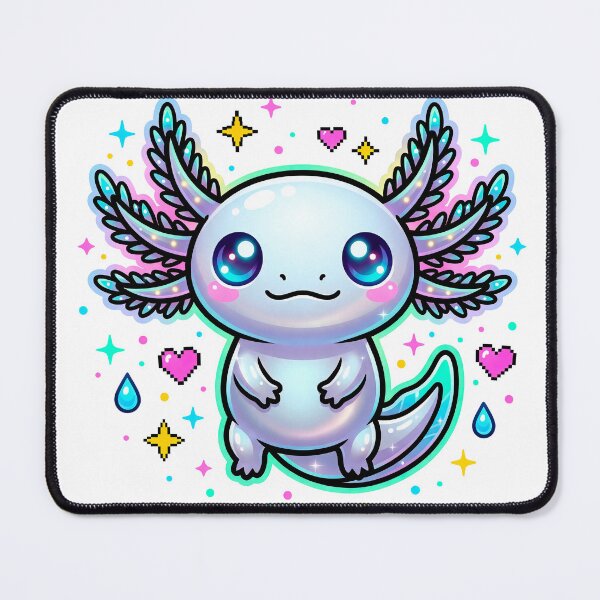 Item preview, Cute Kawaii Axolotl Pastel Sparkle Chibi Illustration designed and sold by Sovira Studio .