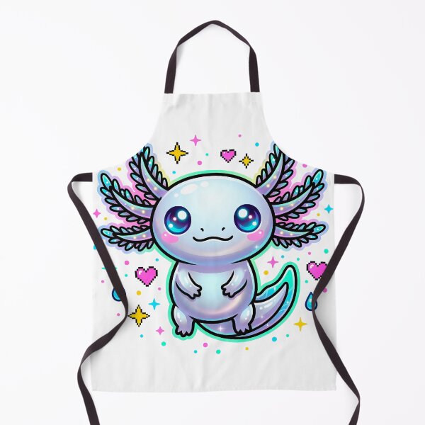 Item preview, Cute Kawaii Axolotl Pastel Sparkle Chibi Illustration designed and sold by Sovira Studio .