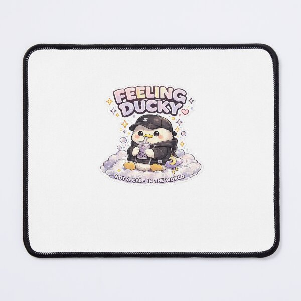 Item preview, Feeling Ducky - Cute Aesthetic Duck with Boba designed and sold by GUINewAlex.