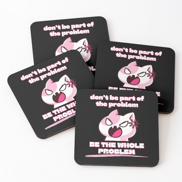 Item preview, The Whole Problem Funny Pink Cat Meme designed and sold by Starlett Designs.