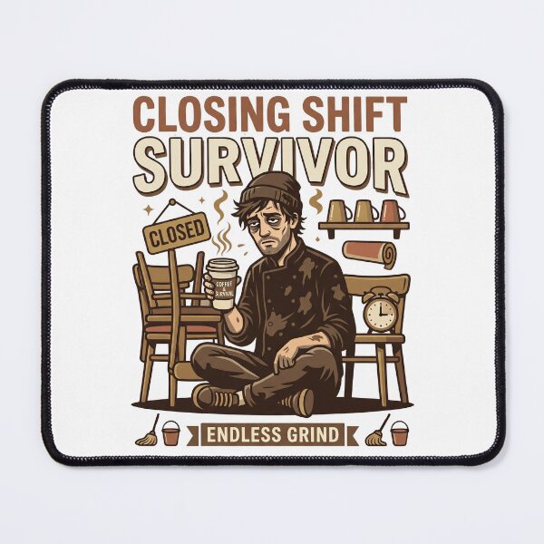 Item preview, Closing Shift Survivor - Funny Barista & Chef Gift Design designed and sold by BrewChef.