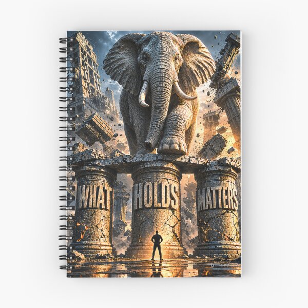 Item preview, Founder Fortitude Elephant Pillars Stoic Canvas Art designed and sold by SavannaStrikes.
