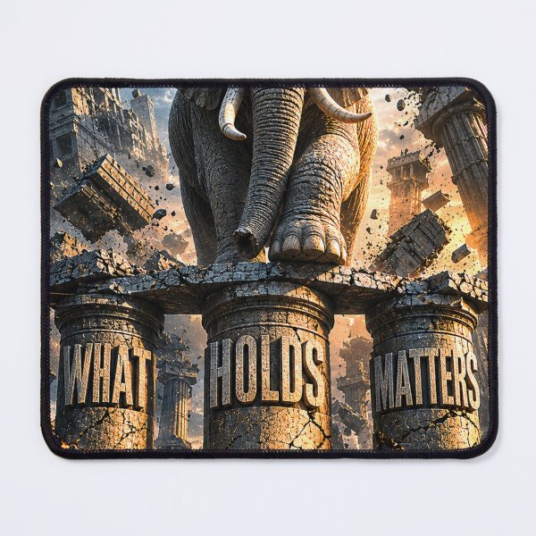 Item preview, Founder Fortitude Elephant Pillars Stoic Canvas Art designed and sold by SavannaStrikes.