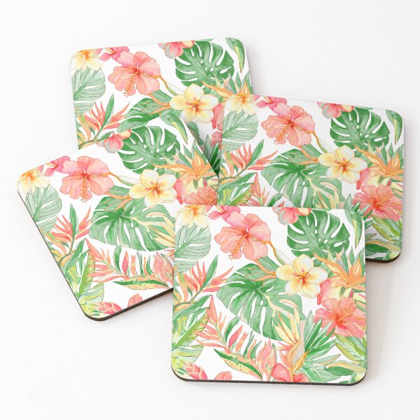 Item preview, Hawaiian Tropical  Floral n Foliage, Summer Hues Watercolor designed and sold by PixDezines.