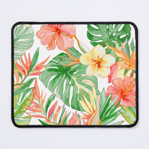 Item preview, Hawaiian Tropical Floral n Foliage, Summer Hues Watercolor designed and sold by PixDezines.