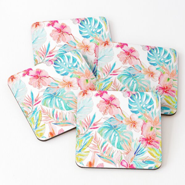 Item preview, Hawaiian Jungle Tropical Foliage, Summer Hues Watercolor designed and sold by PixDezines.