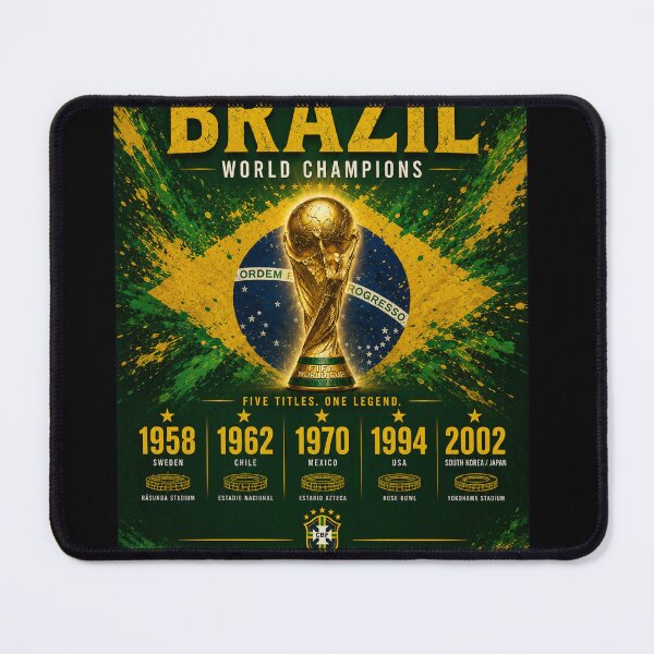 Item preview, Brazil World Champions 1958 1962 1970 1994 2002 designed and sold by FootProbability.