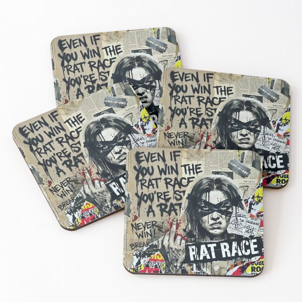 Item preview, Rat Race Anti System Collage Street Art designed and sold by Neer arts.