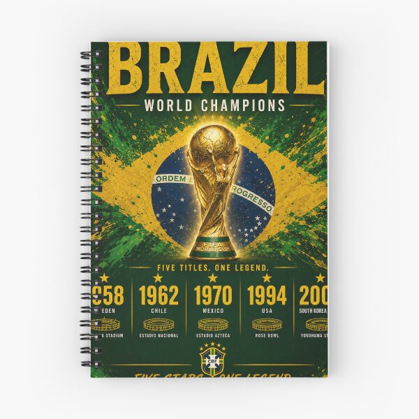 Item preview, Brazil World Champions 1958 1962 1970 1994 2002 designed and sold by FootProbability.