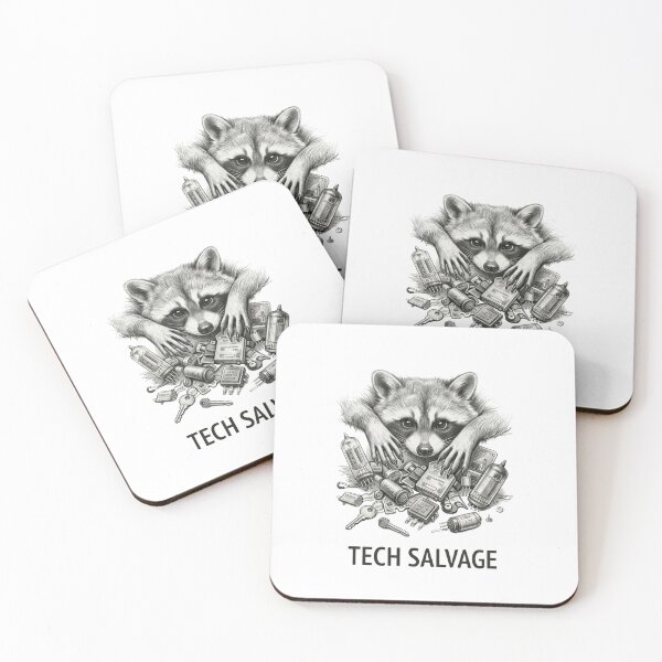 Item preview, Tech Salvage Raccoon Scrap Sorting Design designed and sold by GiggleInkTees.