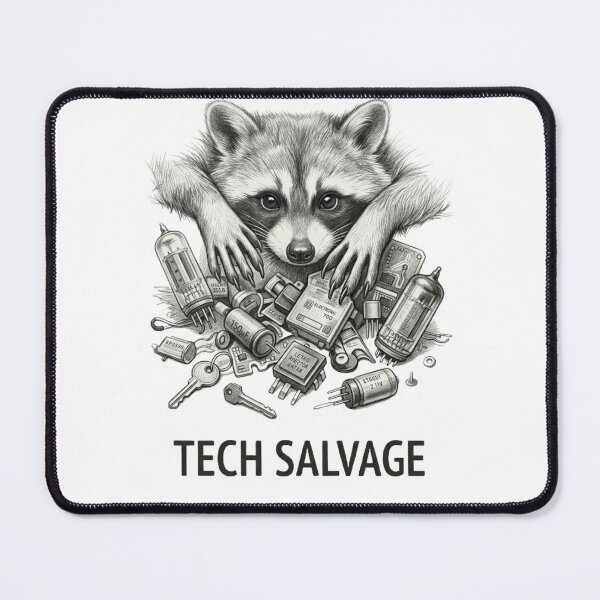 Item preview, Tech Salvage Raccoon Scrap Sorting Design designed and sold by GiggleInkTees.