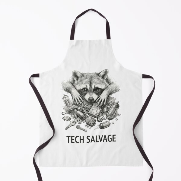 Item preview, Tech Salvage Raccoon Scrap Sorting Design designed and sold by GiggleInkTees.