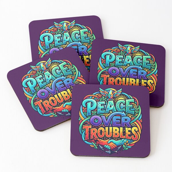 Item preview, Peace Over Troubles Psychedelic Cyber Glow Edition designed and sold by TrinovaCreates.