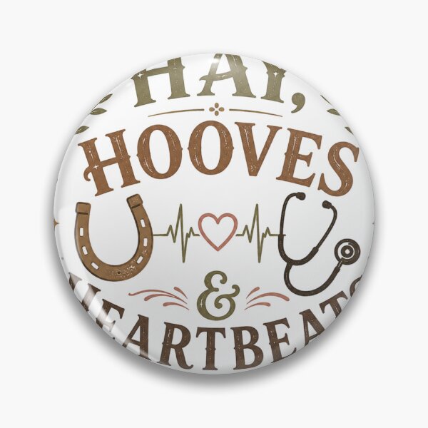 Item preview, Hay Hooves and Heartbeats - Horse Veterinarian Gift - Equine Vet Tech Design designed and sold by batoot1.