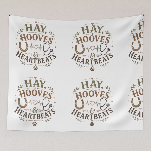 Item preview, Hay Hooves and Heartbeats - Horse Veterinarian Gift - Equine Vet Tech Design designed and sold by batoot1.