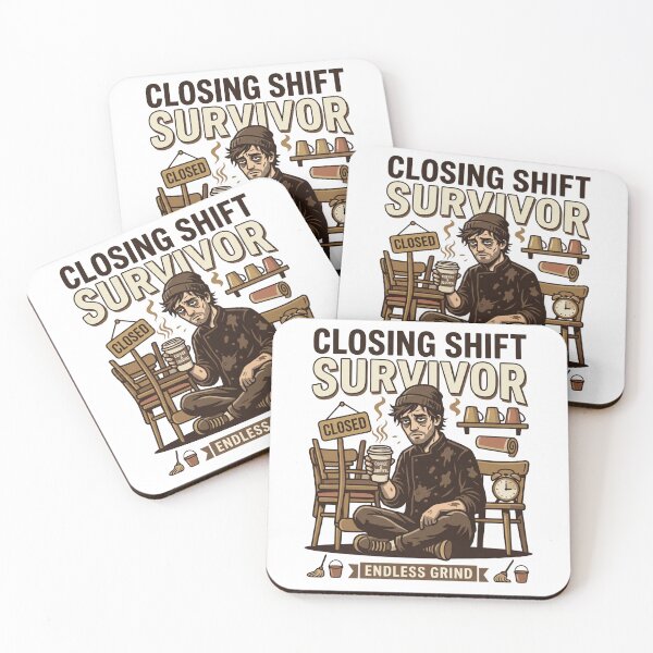 Item preview, Closing Shift Survivor - Funny Restaurant Life & Kitchen Graphic Design designed and sold by BrewChef.