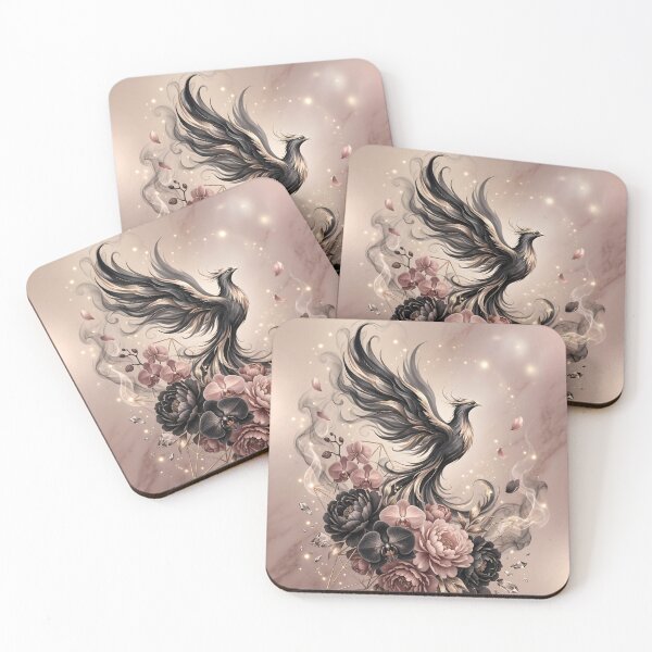 Item preview, ​Dark Phoenix and Roses Gothic Fantasy Art designed and sold by Kavin786.