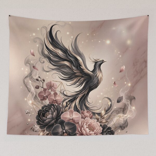 Item preview, ​Dark Phoenix and Roses Gothic Fantasy Art designed and sold by Kavin786.