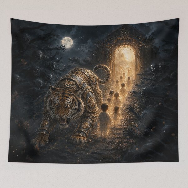 Item preview, Roar and Claws of the Golden Gates Guardian designed and sold by nikkolaus.