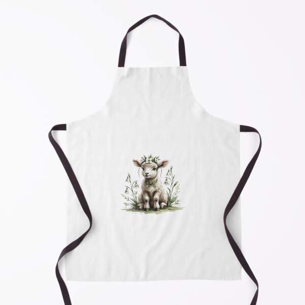 Item preview, Cute Woodland Lamb Snowdrop Flowers designed and sold by AQUILAKREO.