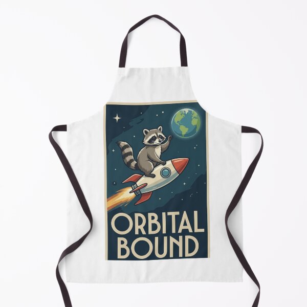 Item preview, Retro Raccoon Riding A Space Rocket designed and sold by GiggleInkTees.