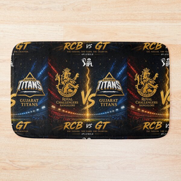 Item preview, Royal Challengers Bangalore vs Gujarat Titans – IPL Rivalry art designed and sold by Crick-Art.