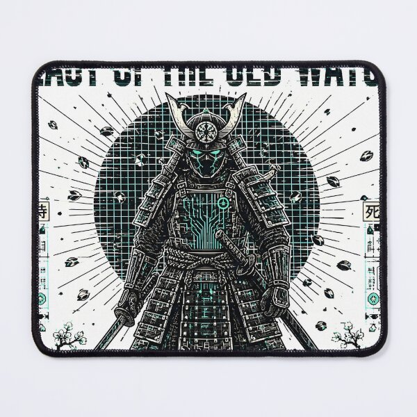 Item preview, Last of the Old Ways – Cyber Samurai Neon Teal Streetwear T-Shirt Design designed and sold by VoidRebel.
