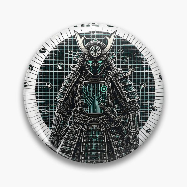 Item preview, Last of the Old Ways – Cyber Samurai Neon Teal Streetwear T-Shirt Design designed and sold by VoidRebel.
