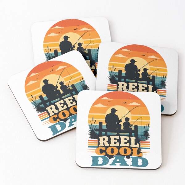 Item preview, Vintage REEL Cool DAD Fishing Badge - Funny Father's Day Gift for Dads designed and sold by Grump and Co.