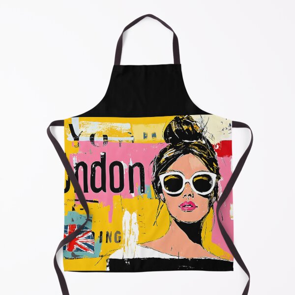 Item preview, Union Jack Street Style - Fashionable Woman in Oversized Sunglasses and Vibrant London Pop Energy designed and sold by OlfactoART Studio.