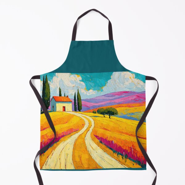 Item preview, Tuscan Countryside Serenity - Rolling Hills Cypress Trees and a Quiet Home Beneath Colorful Skies designed and sold by OlfactoART Studio.