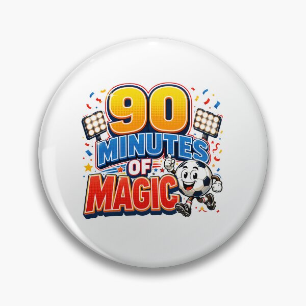 Item preview, 90 Minutes of Magic | Funny Football Cartoon Sticker | Soccer Fan Design designed and sold by M.Store.
