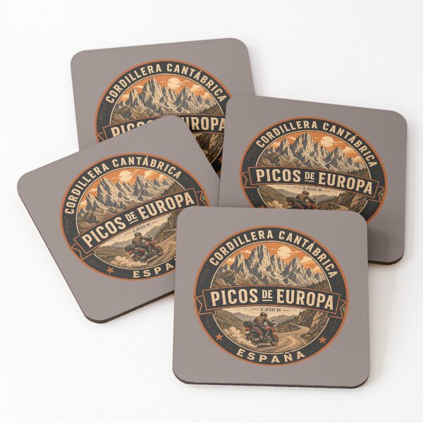 Item preview, Picos de Europa Spain Motorcycle Sticker TShirt 05 designed and sold by OuterShellUK.