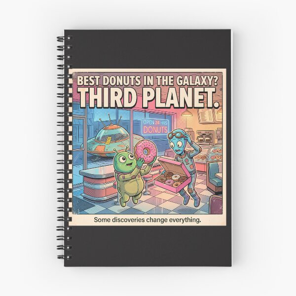Item preview, Best Donuts in the Galaxy Third Planet Funny Alien Retro Sci Fi Humor designed and sold by FindYouByZ.