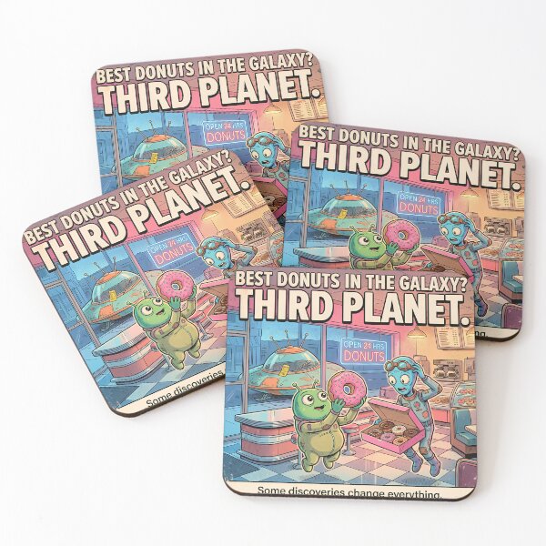 Item preview, Best Donuts in the Galaxy Third Planet Funny Alien Retro Sci Fi Humor designed and sold by FindYouByZ.