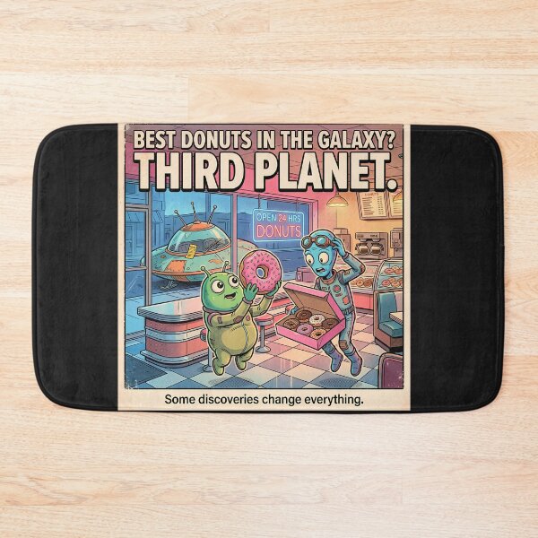 Item preview, Best Donuts in the Galaxy Third Planet Funny Alien Retro Sci Fi Humor designed and sold by FindYouByZ.