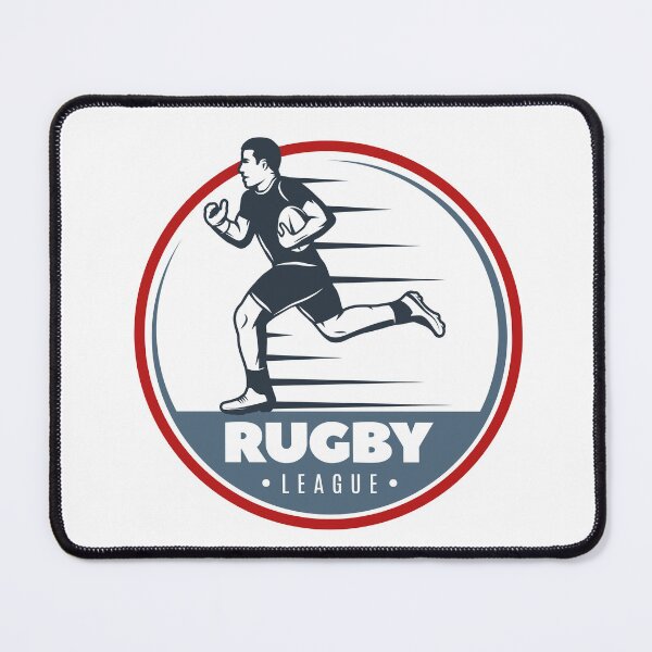 Item preview, Vintage Rugby League Running Player Circle Badge designed and sold by topprinting.