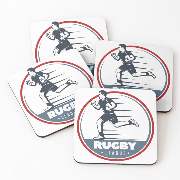 Item preview, Vintage Rugby League Running Player Circle Badge designed and sold by topprinting.